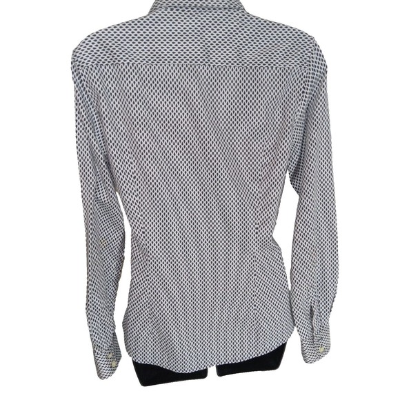 Banana Republic Women's Non Iron Shirt Business Collared Long Sleeve Geomatric 6 - Picture 6 of 9